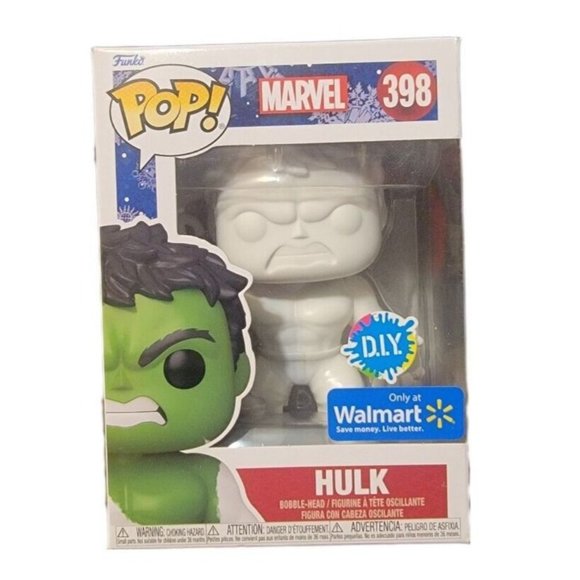 Funko Pop! Marvel: Hulk #398 D.I.Y. Christmas (Walmart Exclusive) - Picture 1 of 8